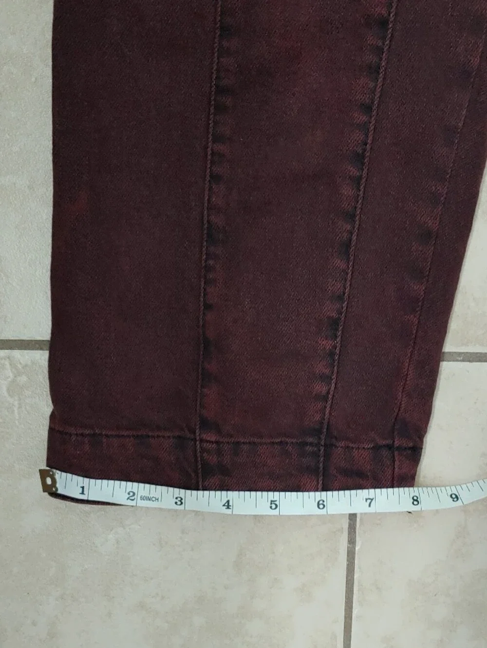 We The Free People High Roller Denim Jumpsuit Cherry Red NWT Women's Size S - Picture 7 of 8